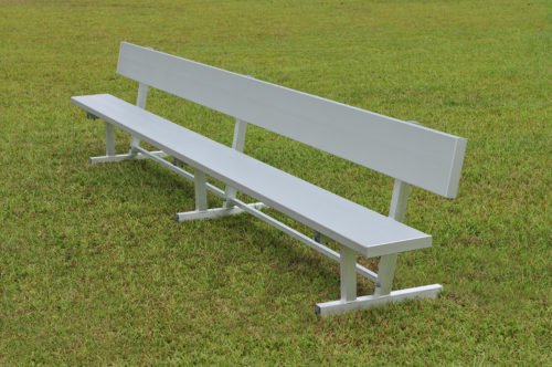 Aluminum Players Bench | Backrest 15' • Seats 10 a