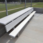 Aluminum Players Bench | Shelf 27' • Seats 18