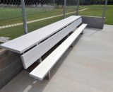 Aluminum Players Bench | Shelf 27' • Seats 18