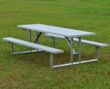 Galvanized Picnic Table 7' 6" • Seats 10 - Table