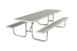 Galvanized Picnic Table 8' • Seats 10 a - Table