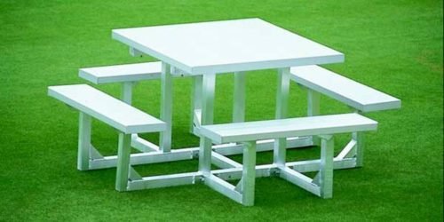 Aluminum Square Table 5' 9-1/2" • Seats 8 - Table